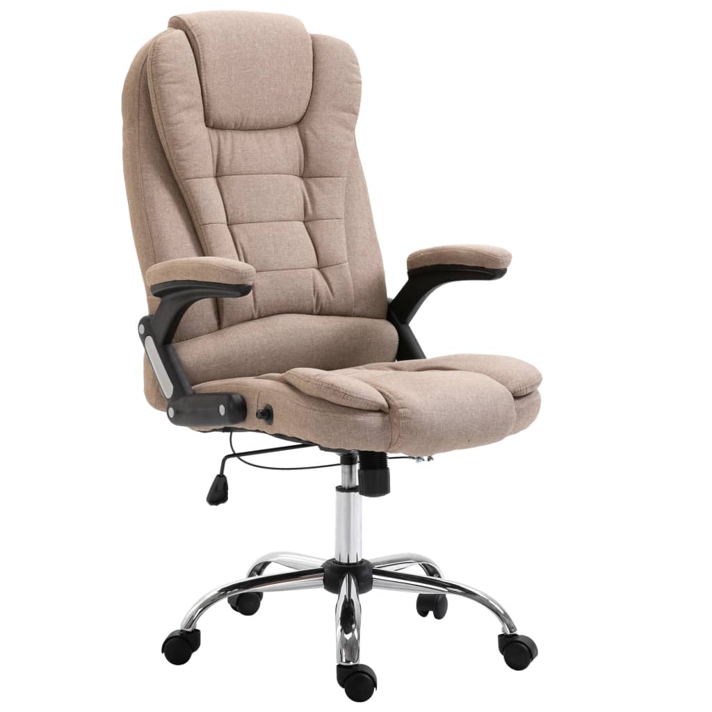 vidaXL Biuro kėdė, taupe spalvos, poliesteris