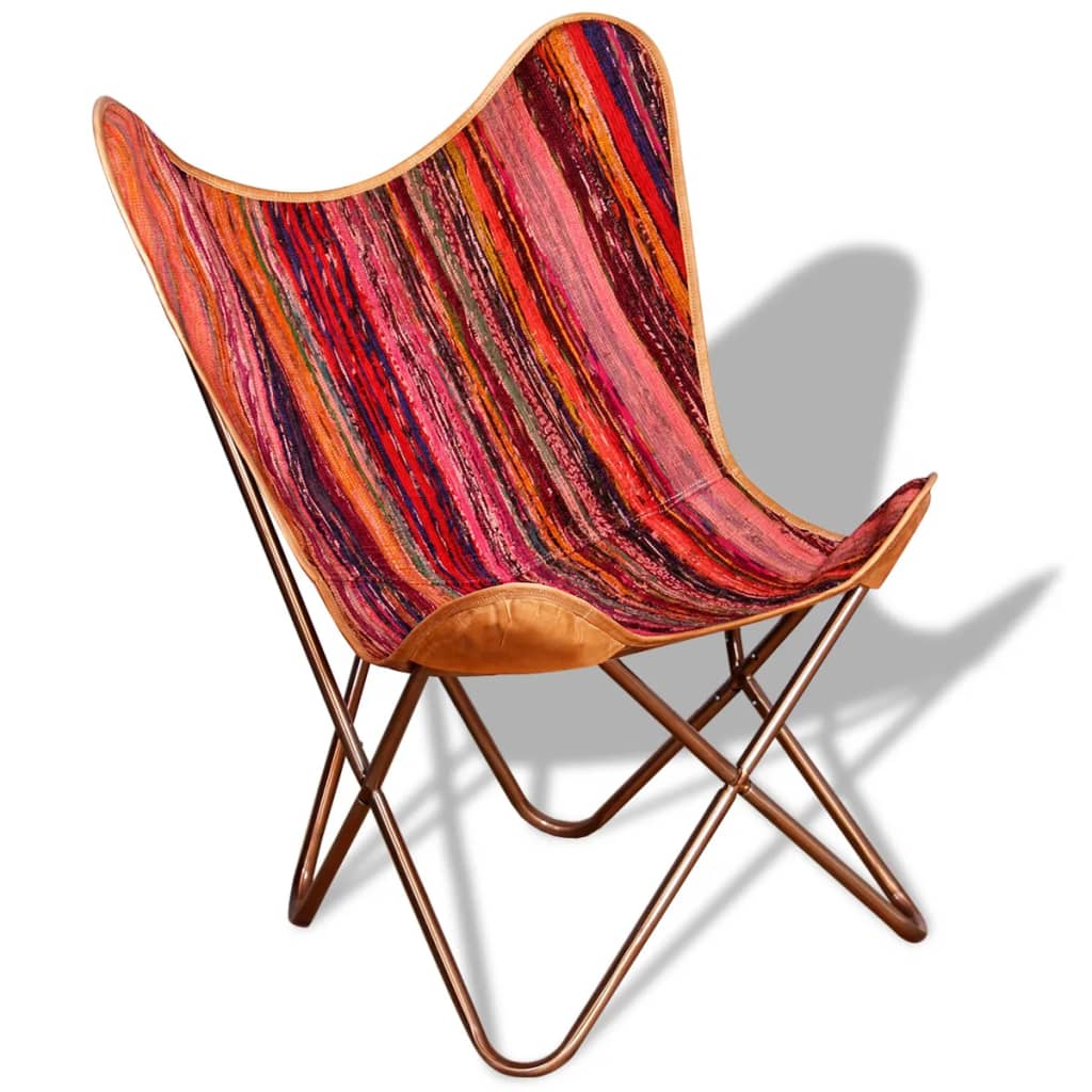 vidaXL Išskleidžiamos kėdės, 4vnt., įvairių spalvų, chindi audinys