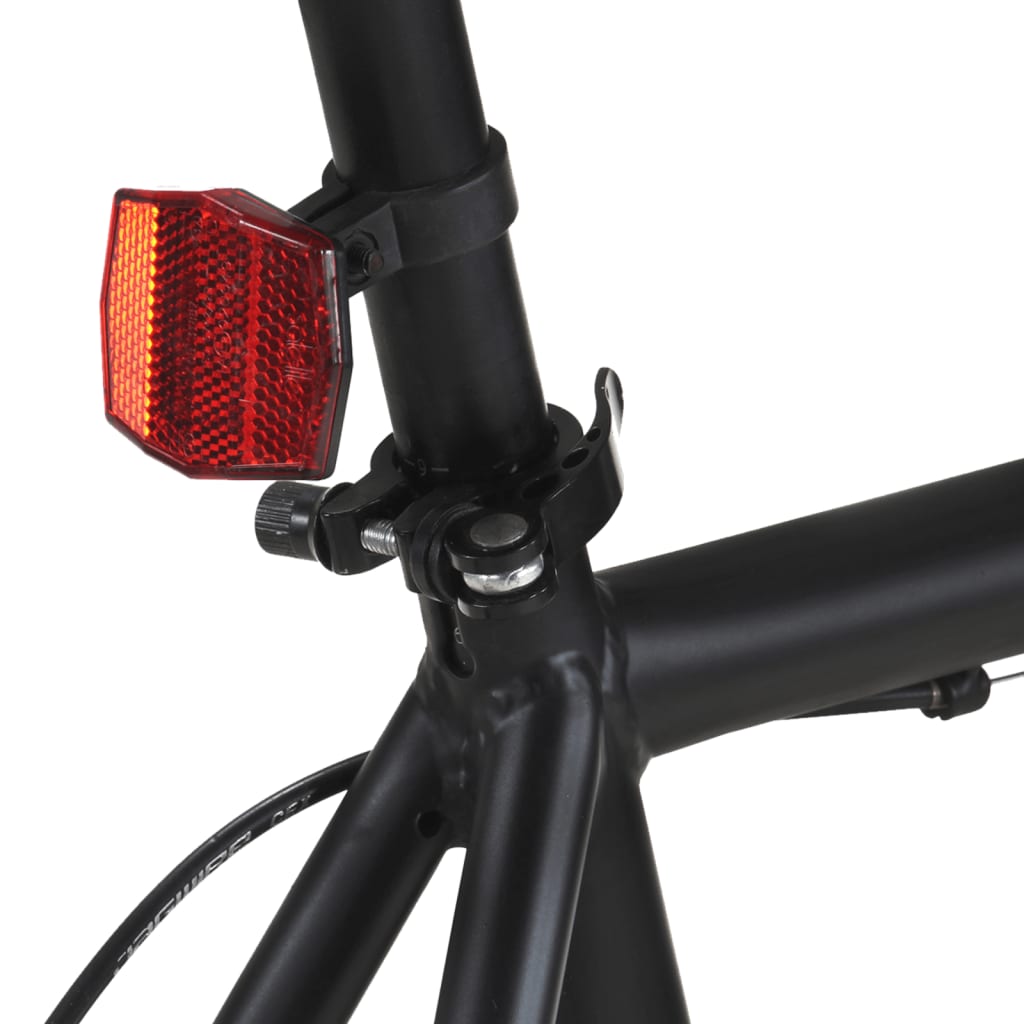 vidaXL Fiksuotos pavaros dviratis, juodas ir oranžinis, 700c, 51cm