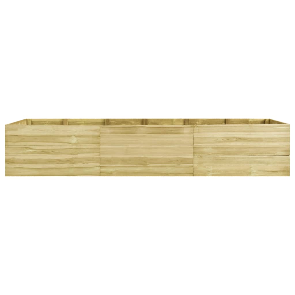 vidaXL Sodo lovelis, 450x150x54cm, impregnuota pušies mediena, aukštas