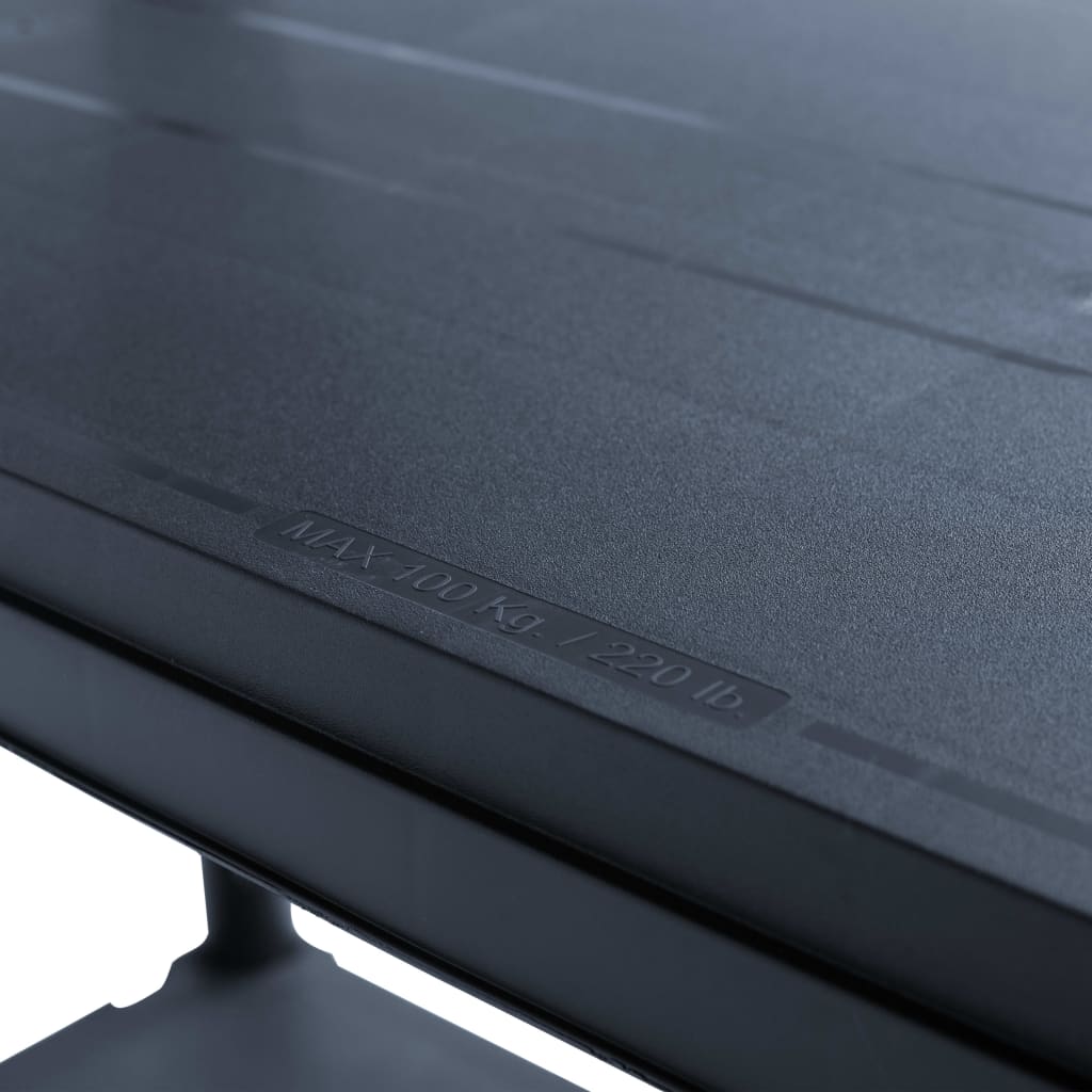 vidaXL Sandėliavimo lentyna, juoda, 90x60x180cm, plastikas, 500kg