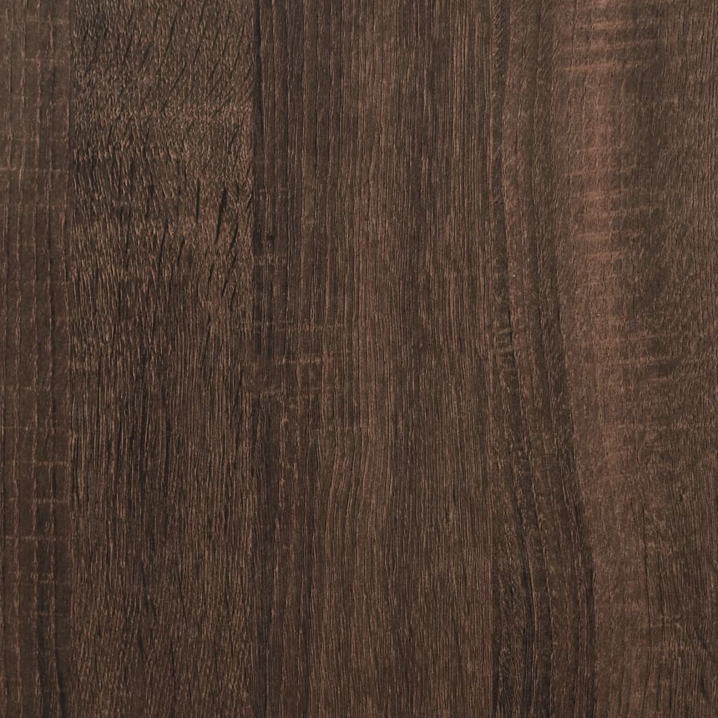 vidaXL Kavos staliukas, rudas ąžuolo, 100x50x40cm, mediena ir metalas