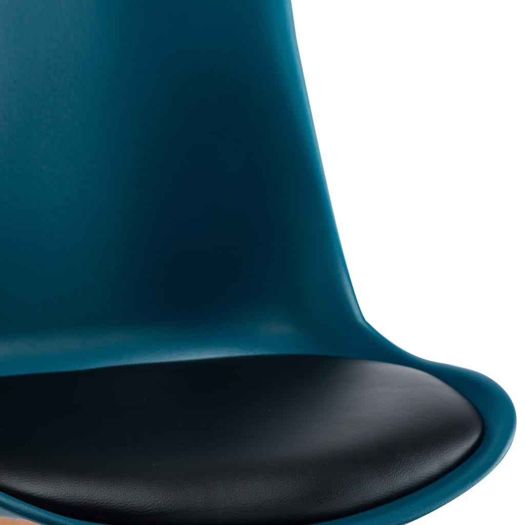 vidaXL Valgomojo kėdės, 4 vnt., turkio ir juodos, dirbtinė oda