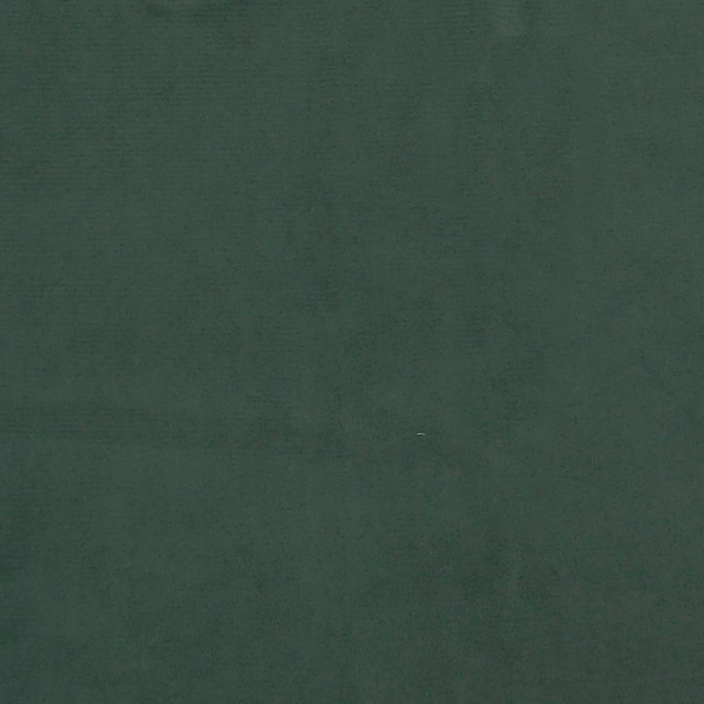 vidaXL Galvūgalis su auselėmis, tamsiai žalios,83x16x78/88cm, aksomas