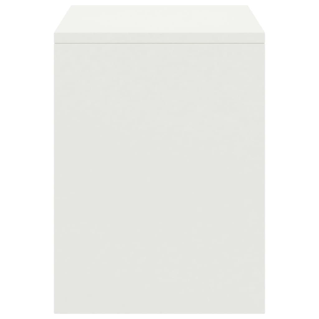 vidaXL Naktinė spintelė, baltos spalvos, 35x30x40cm, pušies masyvas