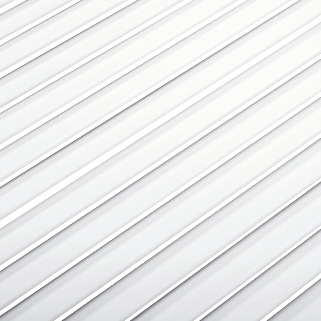 vidaXL Spintelės durelės, baltos, 69x59,4cm, pušis, žaliuzių dizaino
