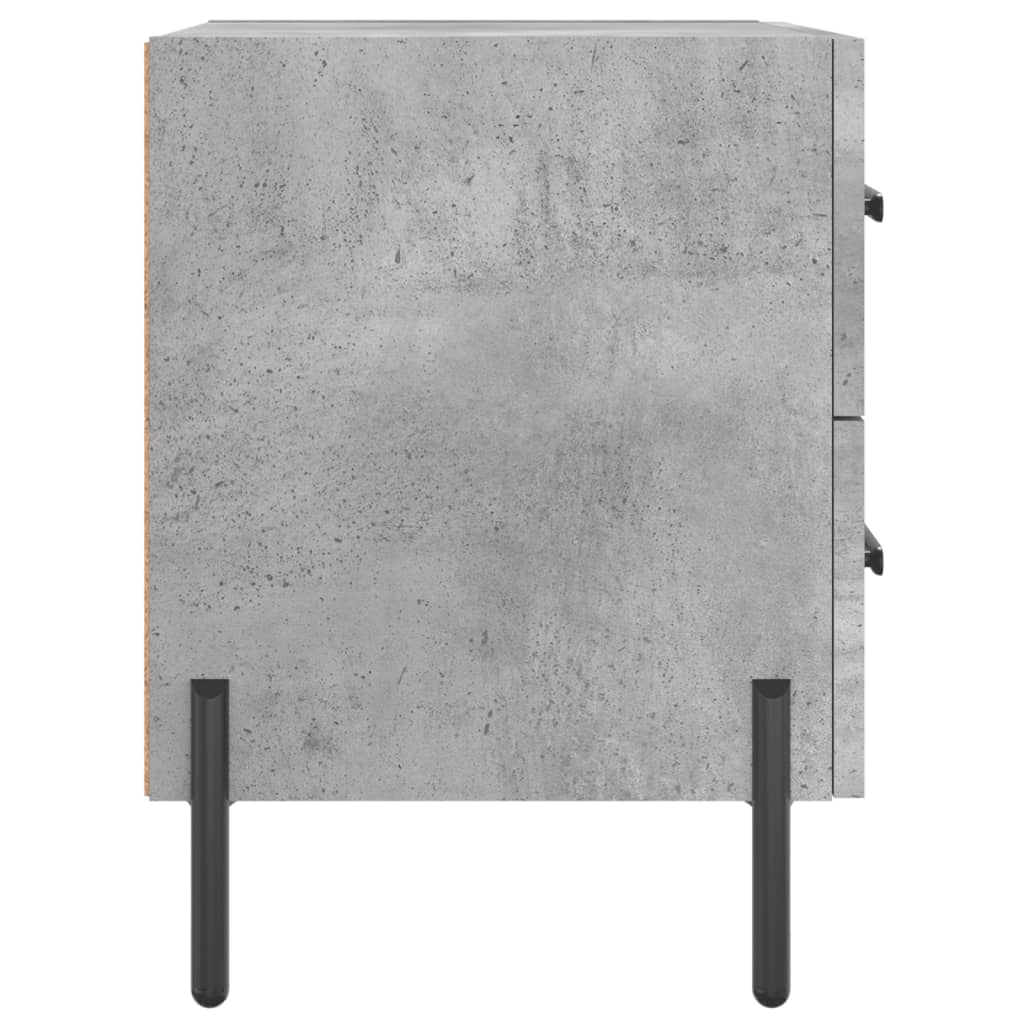 vidaXL Naktinė spintelė, betono pilka, 40x35x47,5cm, apdirbta mediena