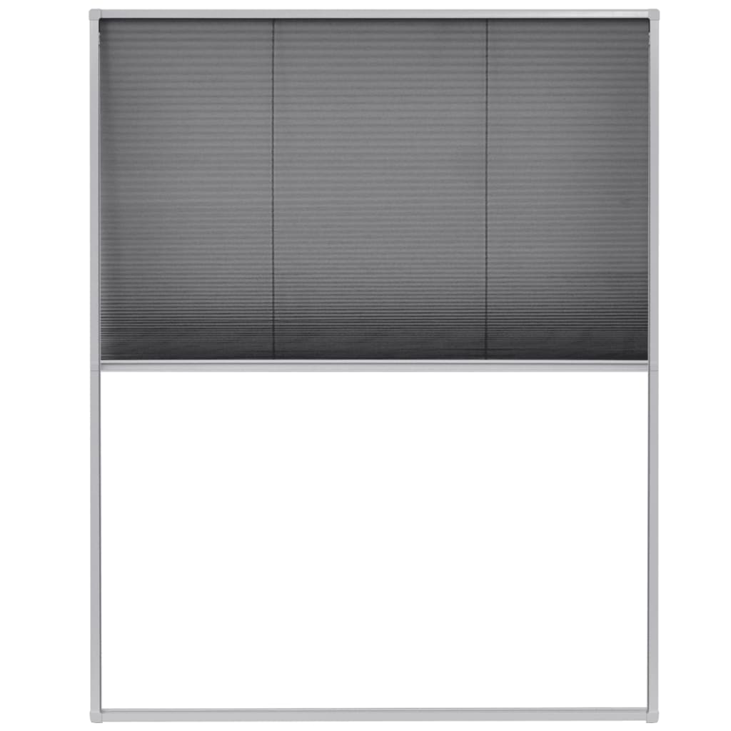 vidaXL Tinklelis nuo vabzdžių langams, plisuotas, aliuminis, 80x100cm