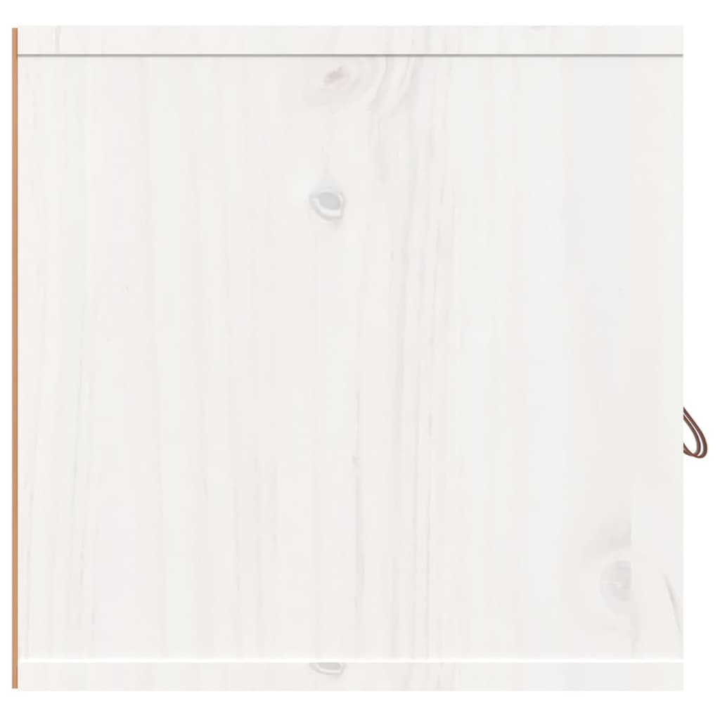 vidaXL Sieninė spintelė, balta, 60x30x30cm, pušies medienos masyvas