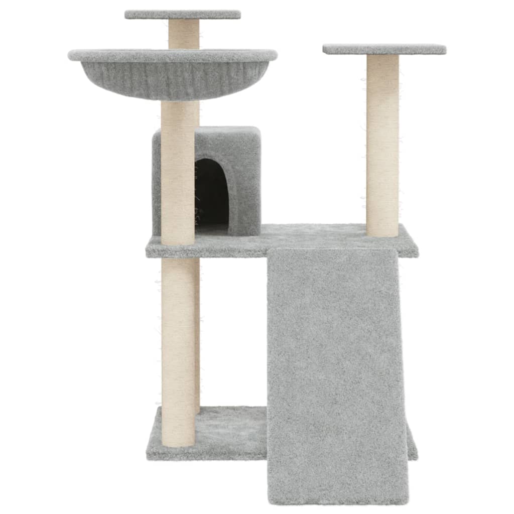vidaXL Draskyklė katėms su stovais iš sizalio, šviesiai pilka, 83cm