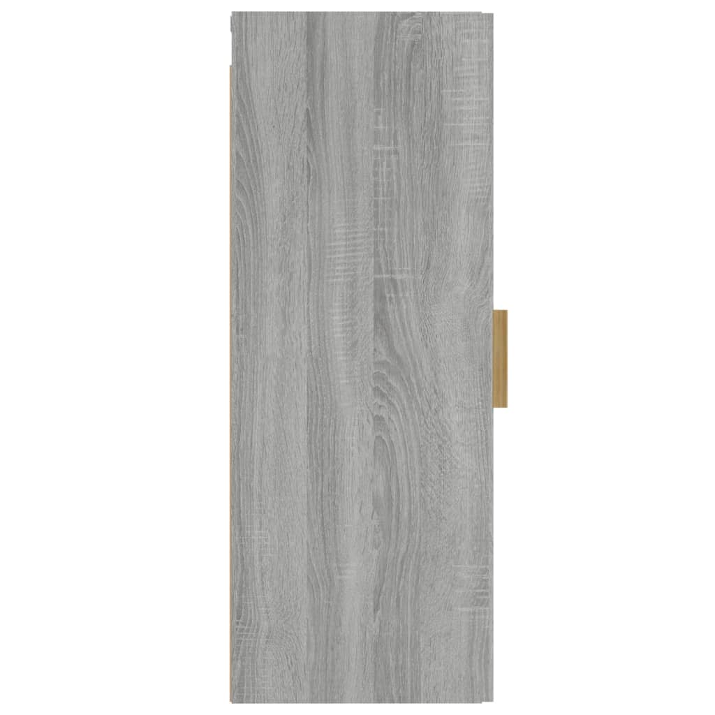 vidaXL Sieninė spintelė, pilka ąžuolo, 34,5x34x90cm, apdirbta mediena