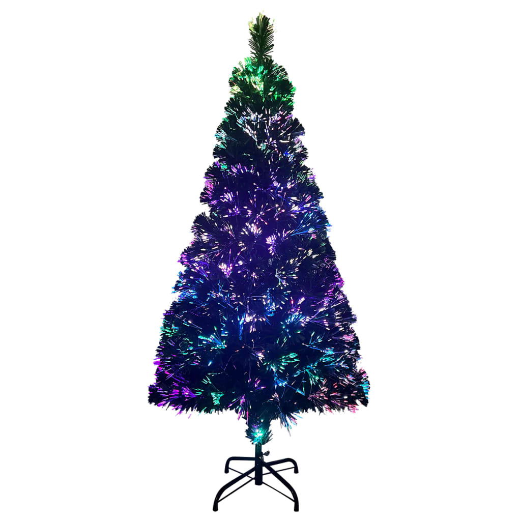 vidaXL Dirbtinė Kalėdų eglutė su stovu, žalia, 150cm, optinis pluoštas
