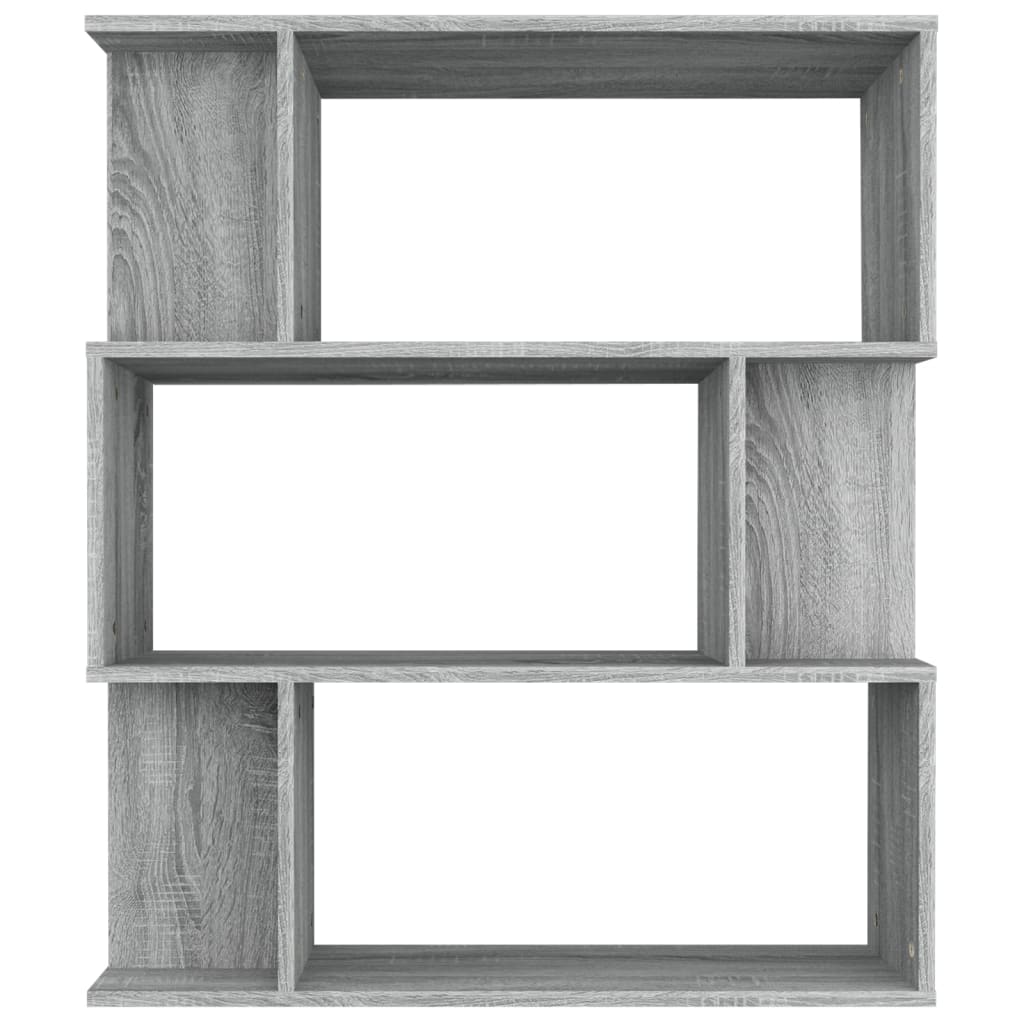 vidaXL Spintelė knygoms/kambario pertvara, pilka, 80x24x96cm, mediena