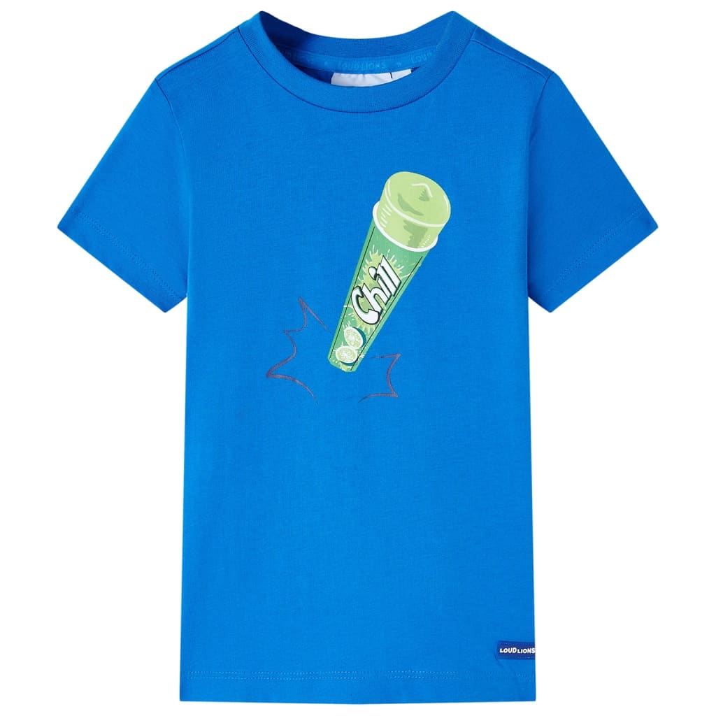 Vaikiški marškinėliai, ryškiai mėlynos spalvos, 92 dydžio