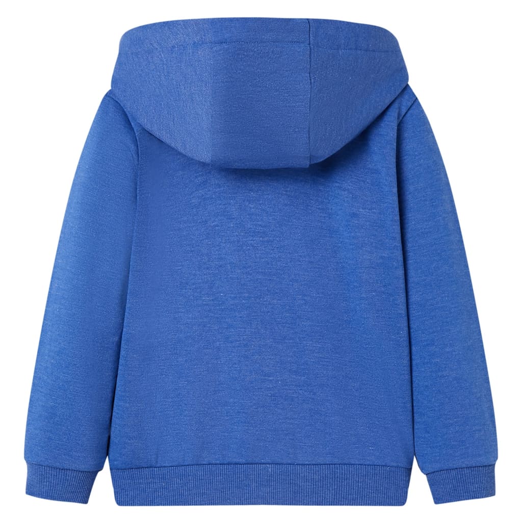 Vaikiškas sportinis megztinis su gobtuvu/užtrauktuku, mėlynos mišinys