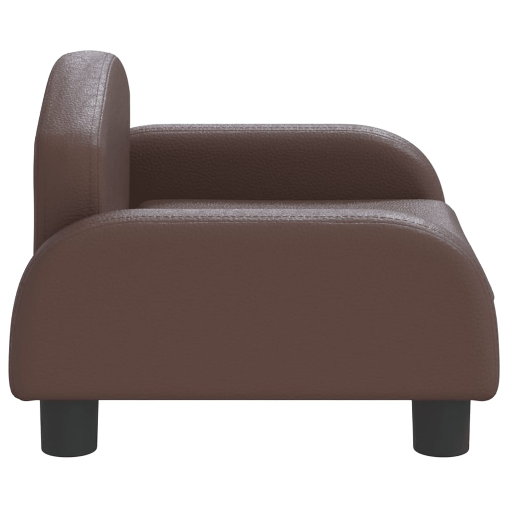 vidaXL Vaikiška sofa, rudos spalvos, 50x40x30cm, dirbtinė oda