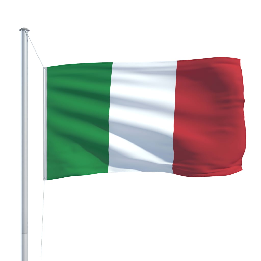 vidaXL Italijos vėliava, 90x150cm