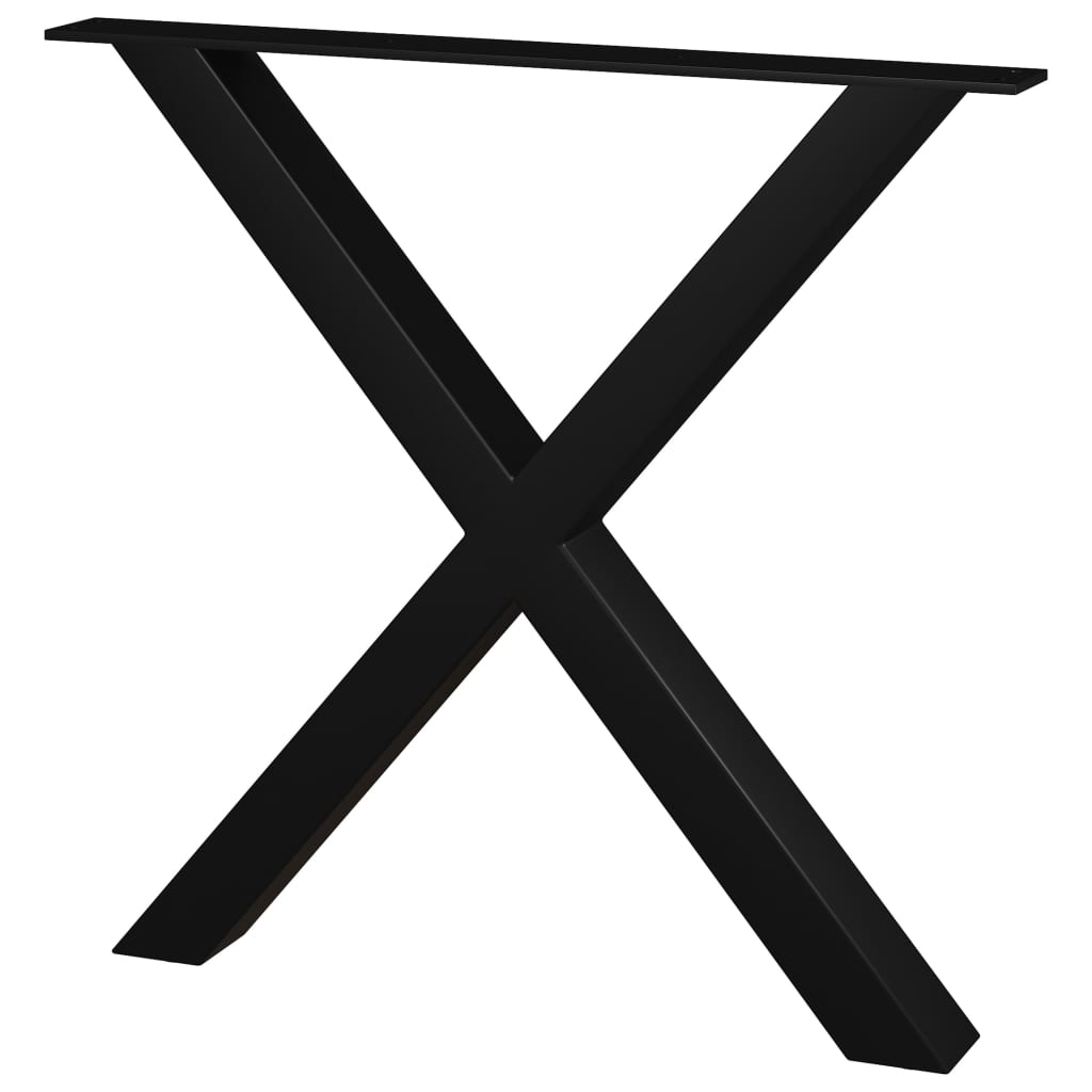 vidaXL Valgomojo stalo kojos, 2vnt., 80x72cm, X formos rėmas