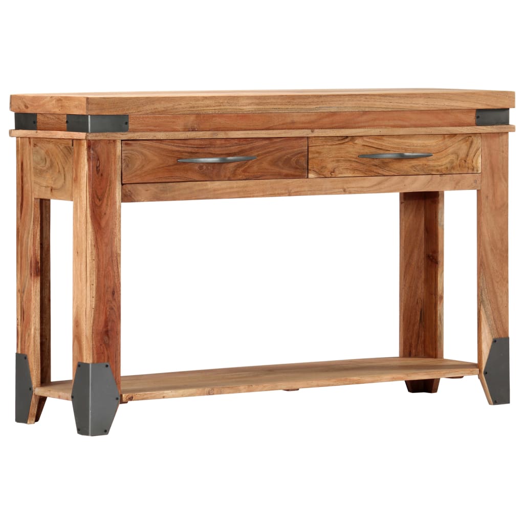 vidaXL Konsolinis staliukas, 120x35x75cm, akacijos medienos masyvas