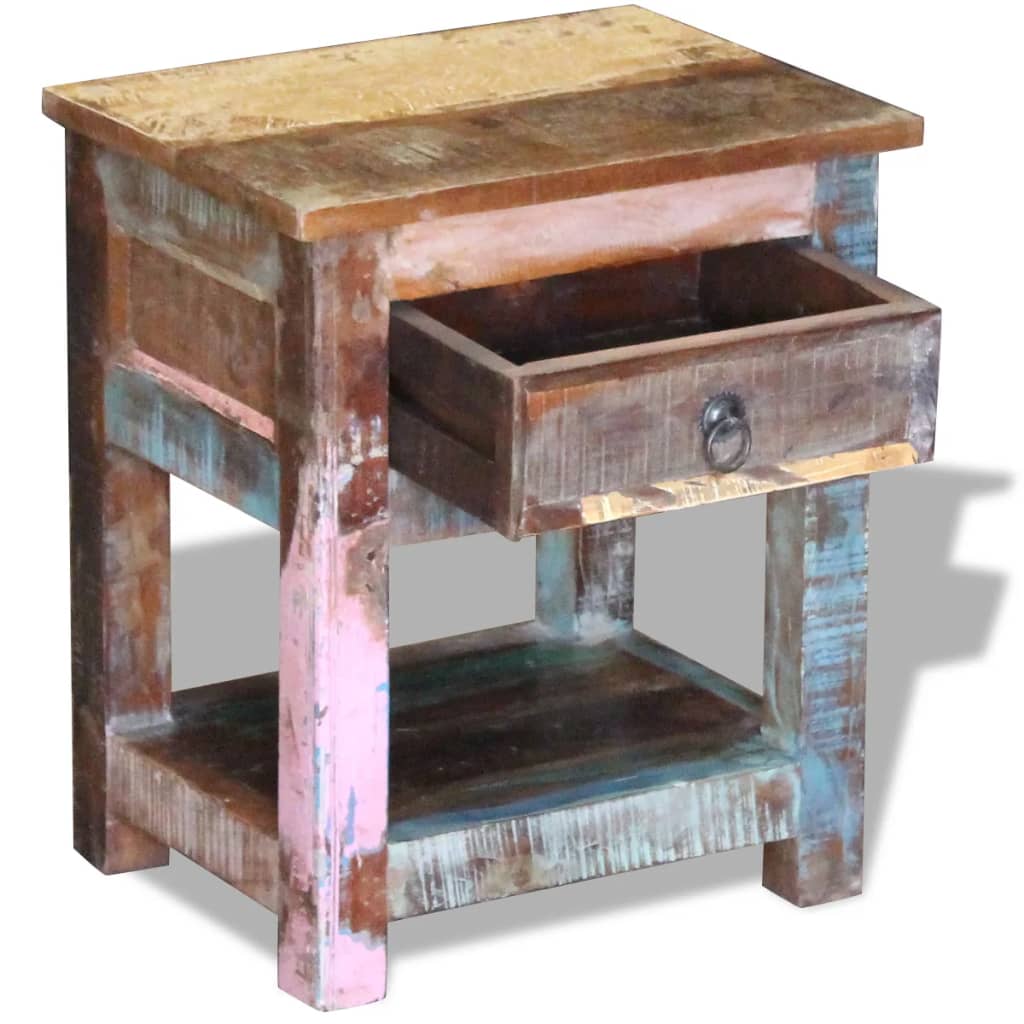 vidaXL Staliukas su 1 stalčiumi, perdirbta mediena, 43x33x51 cm