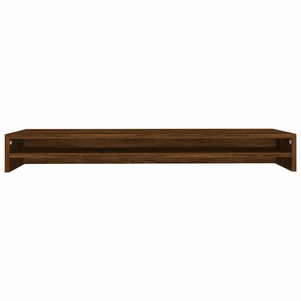 vidaXL Monitoriaus stovas, rudos ąžuolo spalvos, 100x24x13cm, mediena