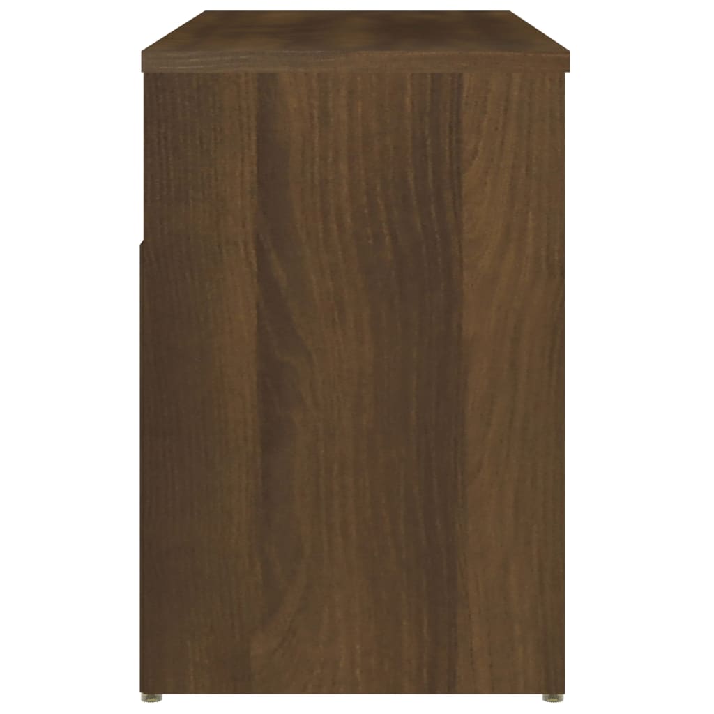 vidaXL Batų suoliukas, rudas ąžuolo, 80x30x45cm, apdirbta mediena