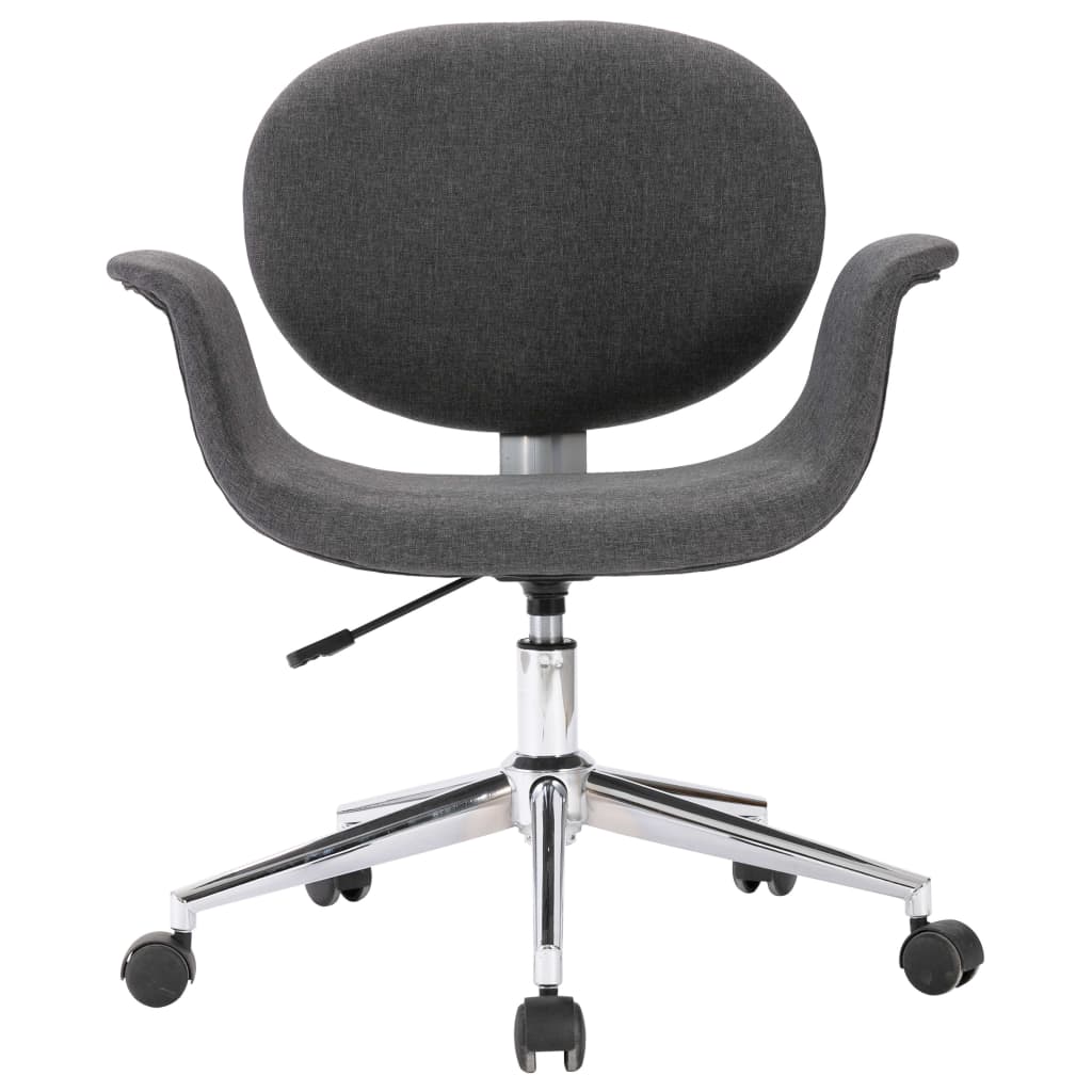 vidaXL Pasukamos valgomojo kėdės, 2vnt., pilkos spalvos, audinys