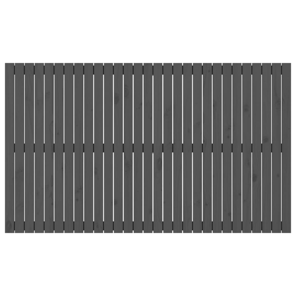 vidaXL Sieninis galvūgalis, pilkas, 185x3x110cm, pušies masyvas