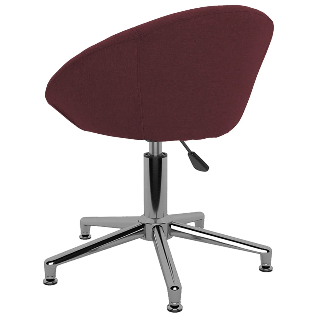 vidaXL Pasukamos valgomojo kėdės, 2vnt., violetinės spalvos, audinys