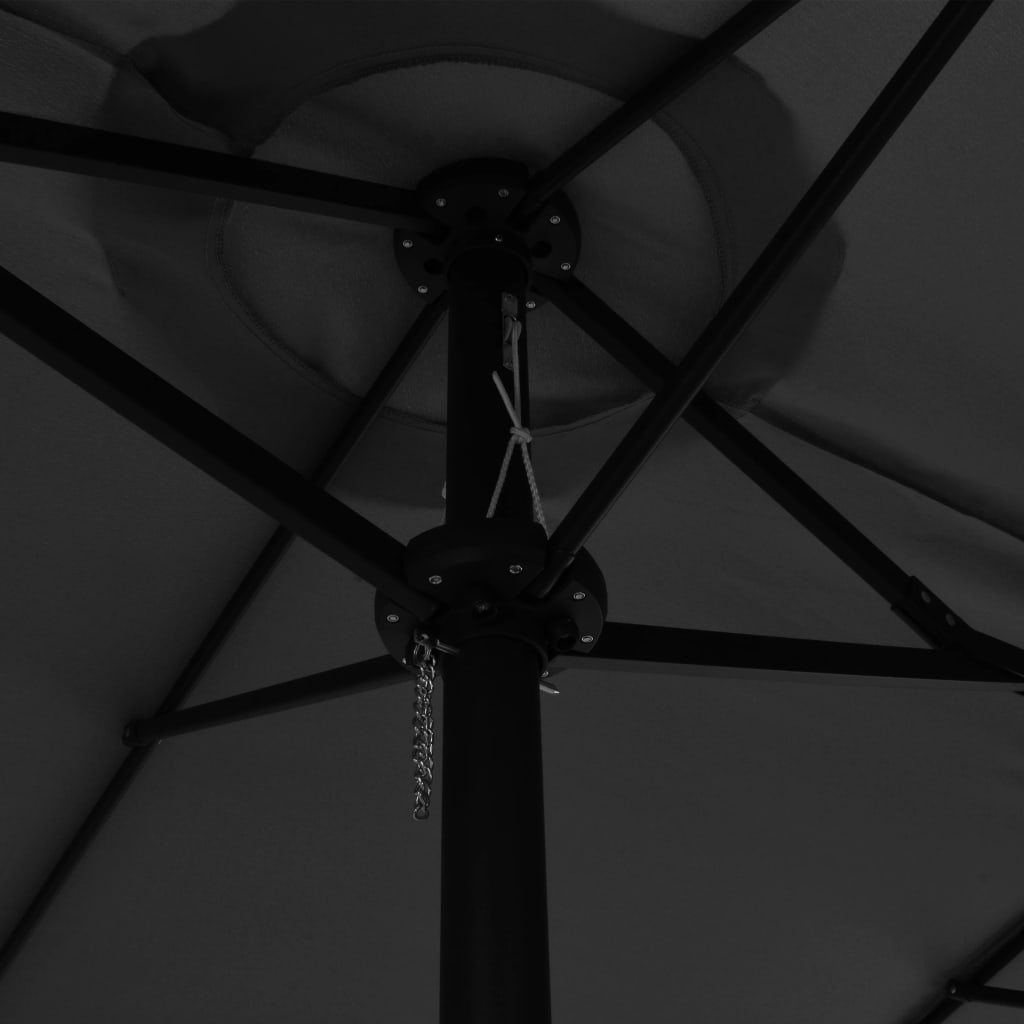 vidaXL Lauko skėtis su aliuminio stulpu, antracito sp., 460x270 cm