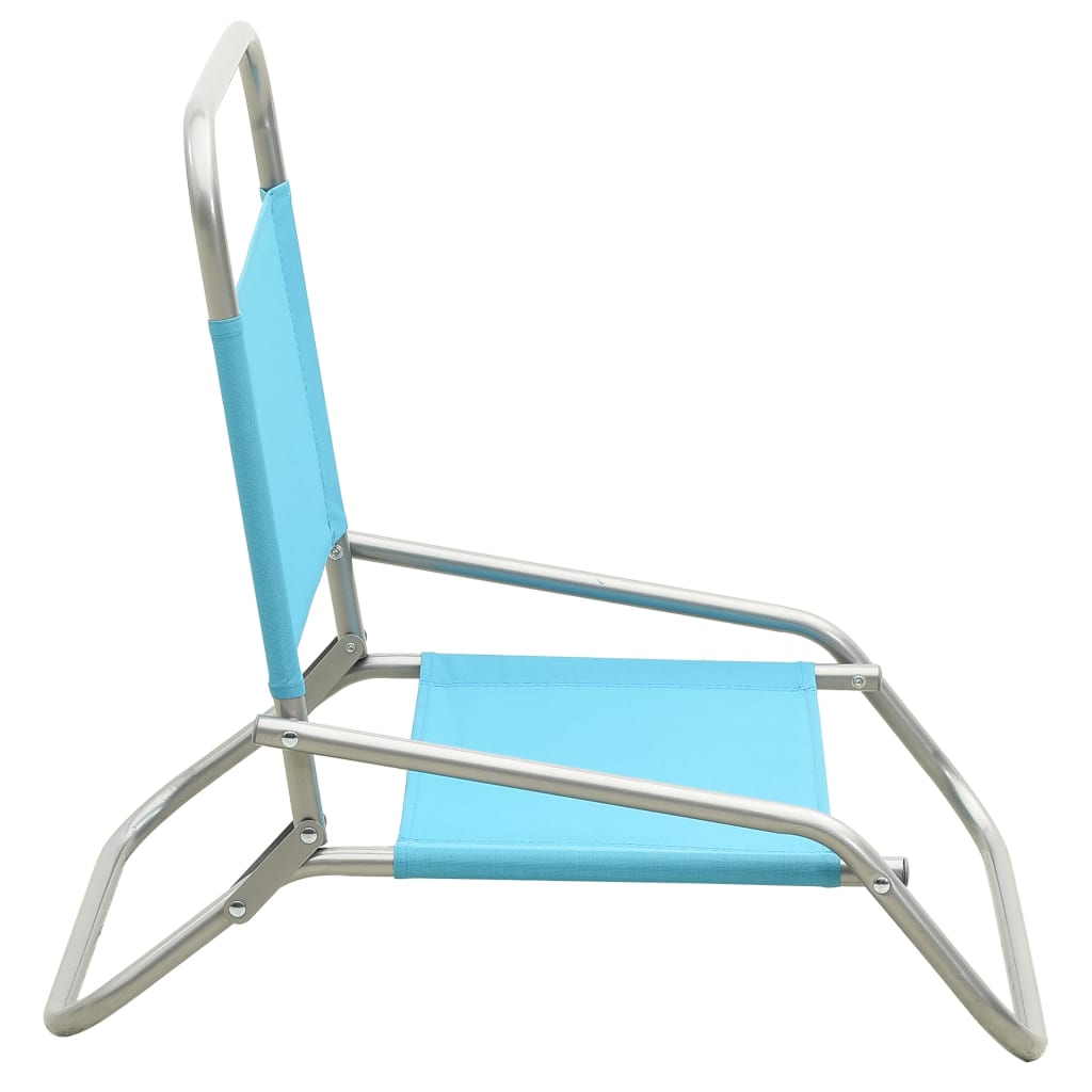 vidaXL Sulankstomos paplūdimio kėdės, 2vnt., turkio spalvos, audinys