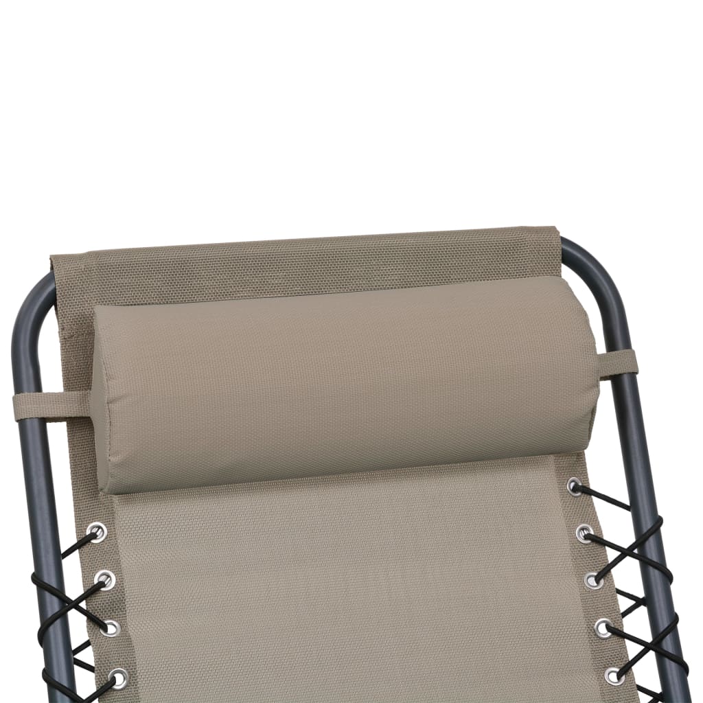 vidaXL Terasos kėdės atrama galvai, taupe, 40x7,5x15cm, tekstilenas