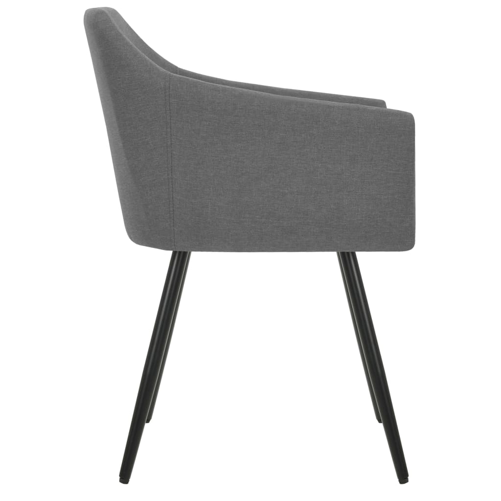 vidaXL Valgomojo kėdės, 4vnt., šviesiai pilkos, audinys (2x323093)
