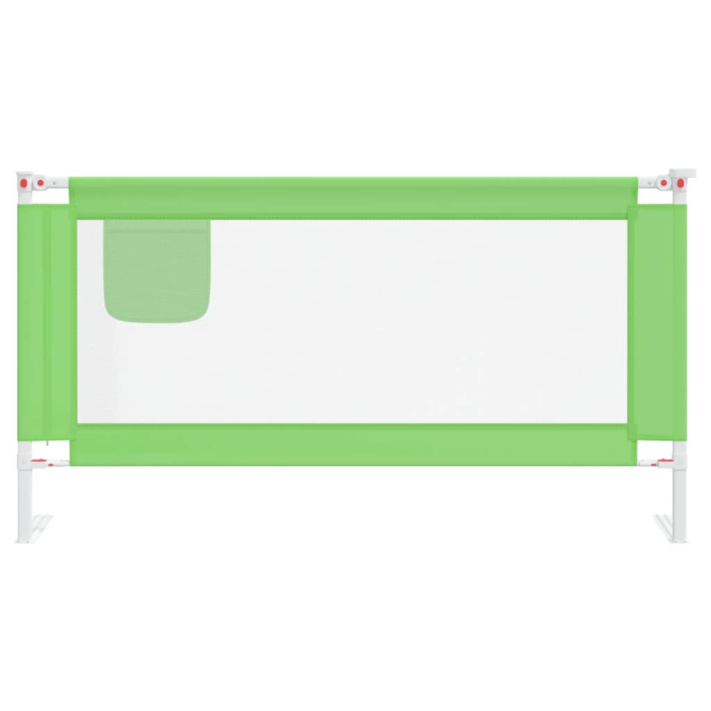 vidaXL Apsauginis turėklas vaiko lovai, žalias, 160x25cm, audinys