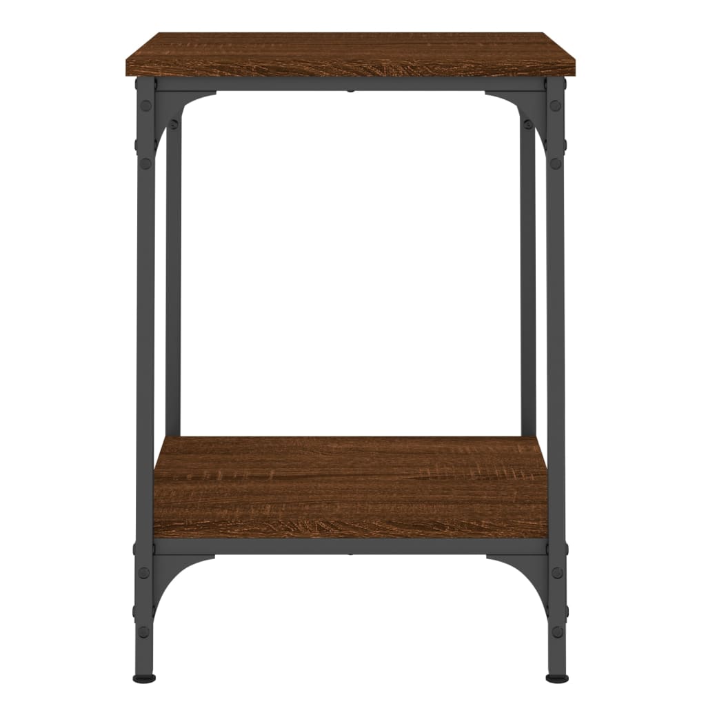 vidaXL Kavos staliukas, rudas ąžuolo, 40x40x55cm, apdirbta mediena
