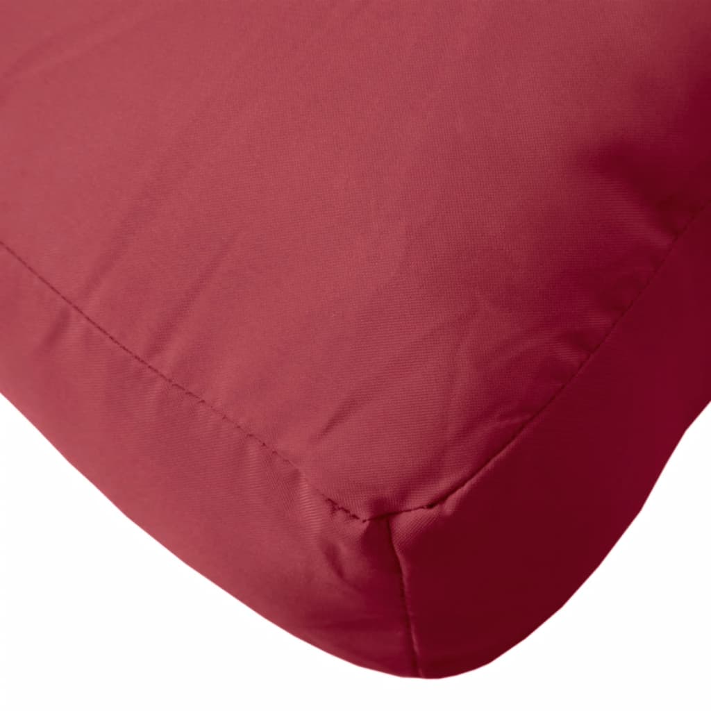 vidaXL Paletės pagalvėlė, raudonojo vyno spalvos, 80x40x12cm, audinys