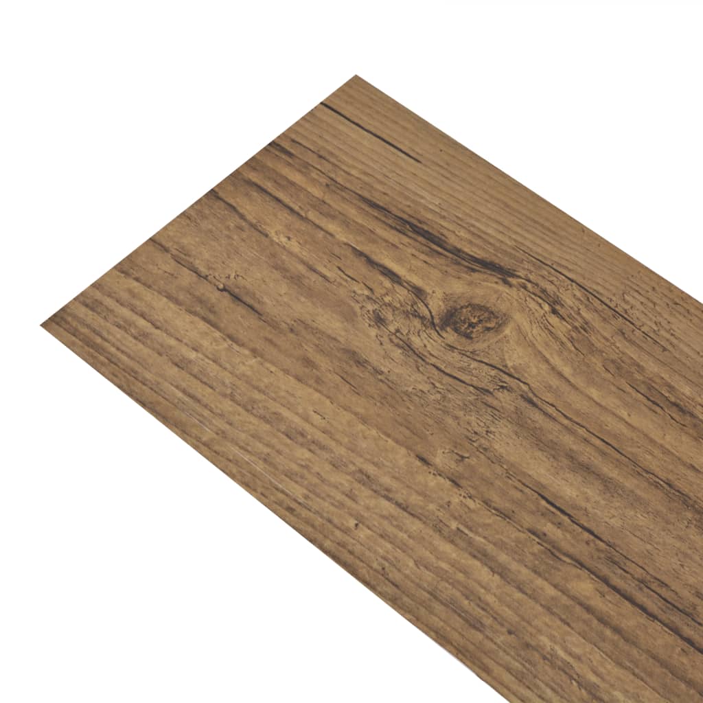 vidaXL PVC grindų plokštės, prilipdomos, 36vnt, 5,02m², 2 mm, riešutm.