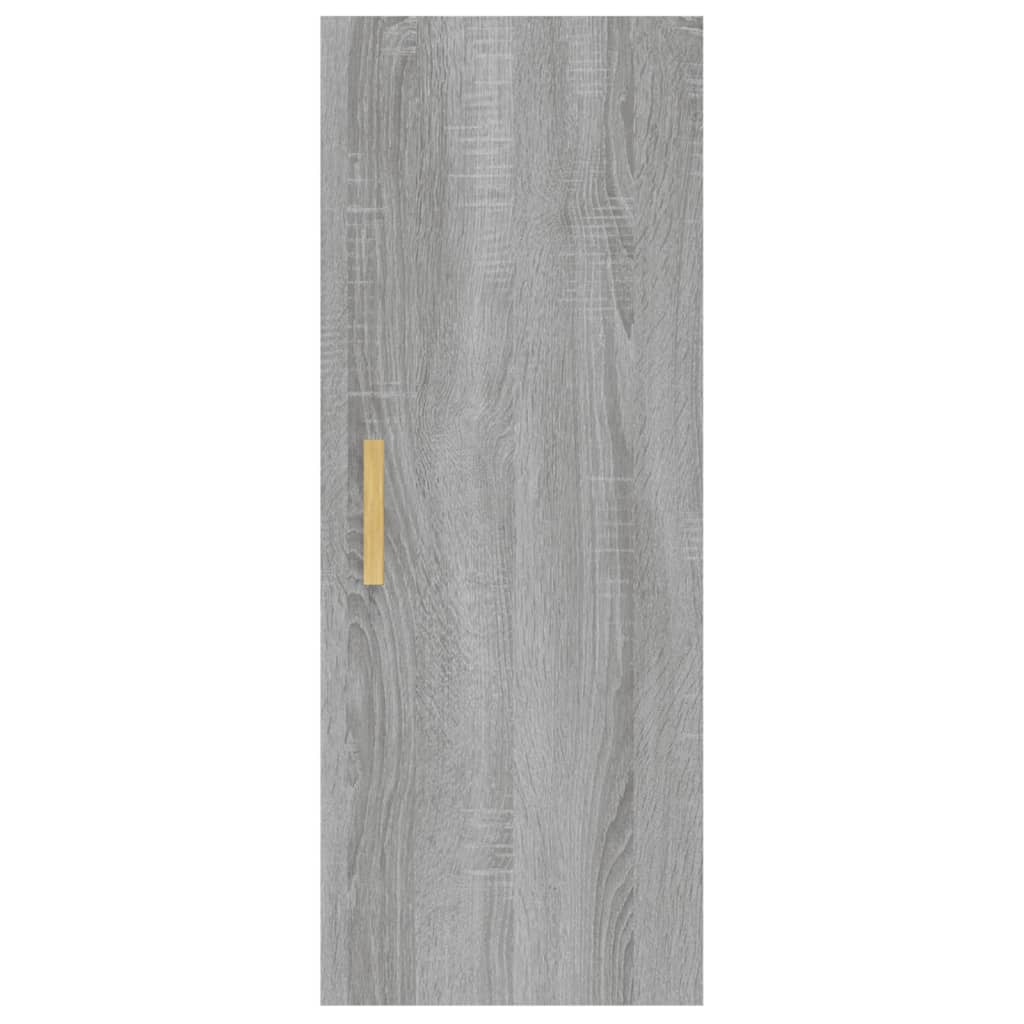 vidaXL Sieninė spintelė, pilka ąžuolo, 34,5x34x90cm, apdirbta mediena