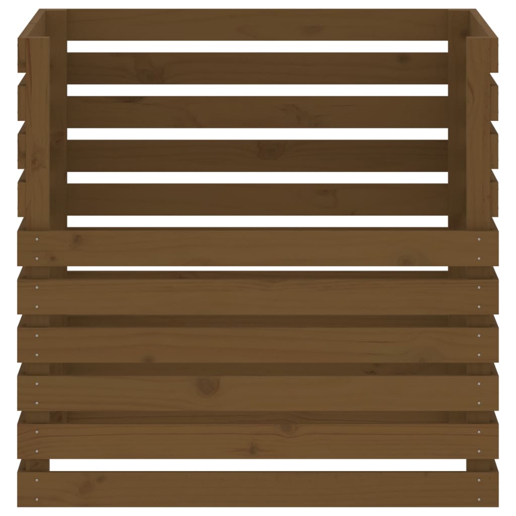 vidaXL Komposto dėžė, medaus rudas, 80x80x78cm, pušies masyvas