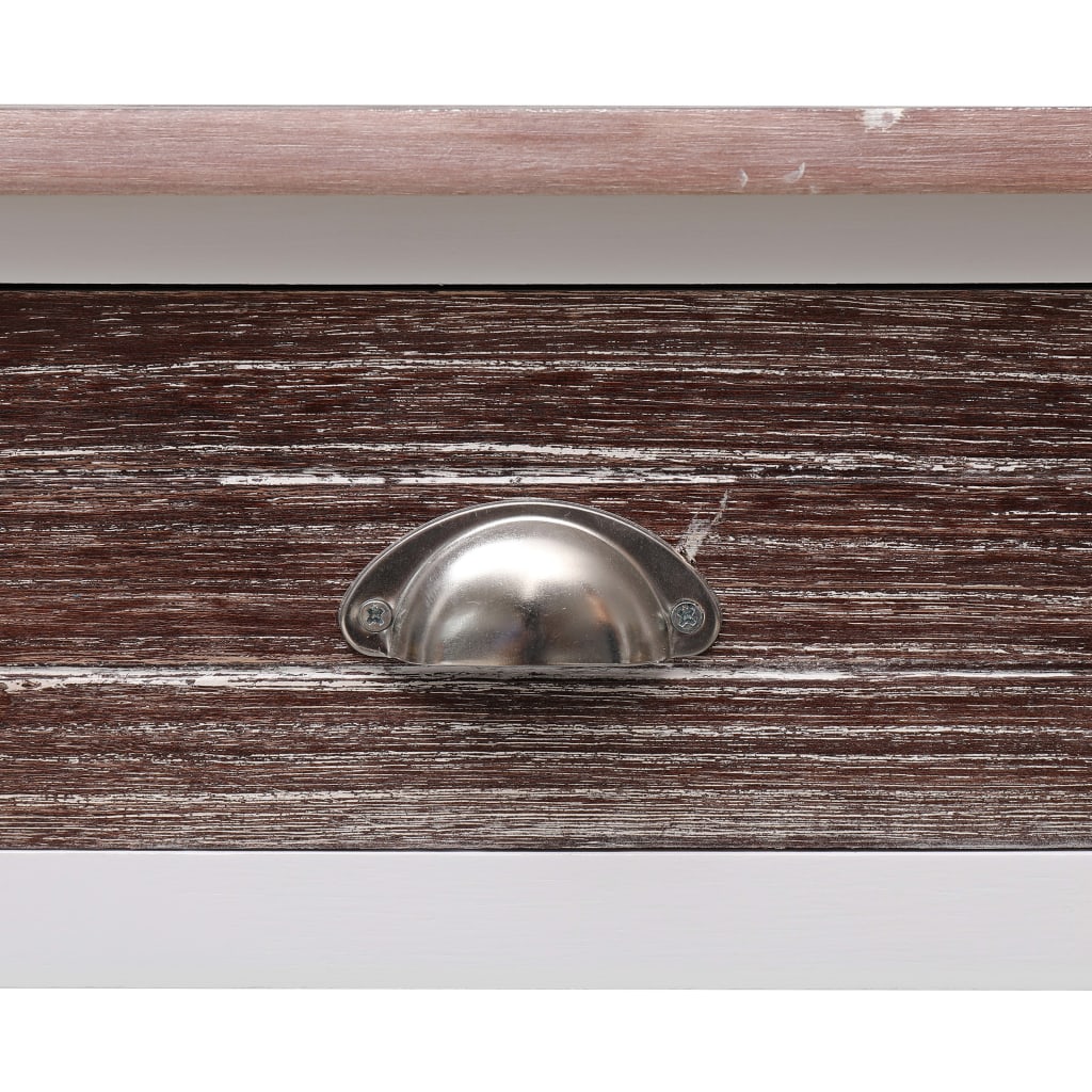 vidaXL Konsolinis staliukas, rudos spalvos, 90x30x77 cm, mediena