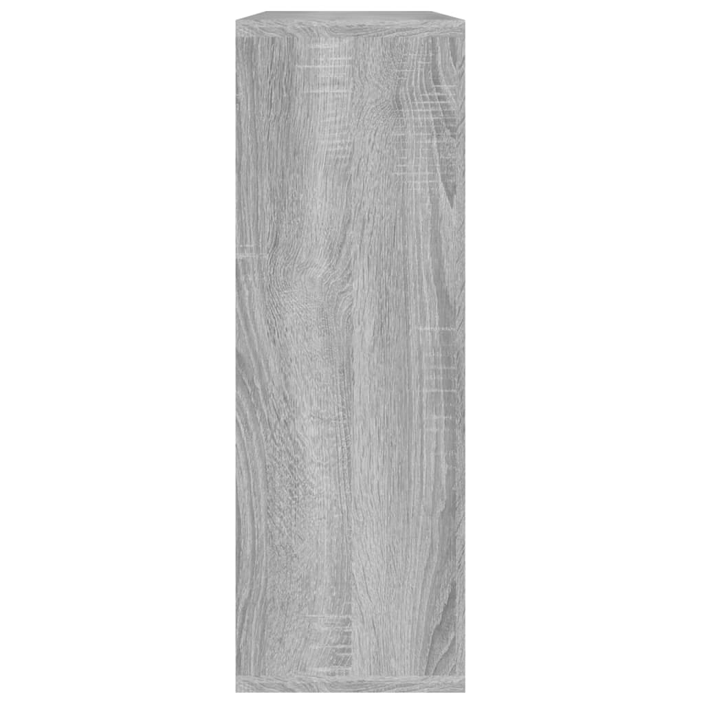 vidaXL Sieninė lentyna, pilka ąžuolo, 104x20x58,5cm, apdirbta mediena