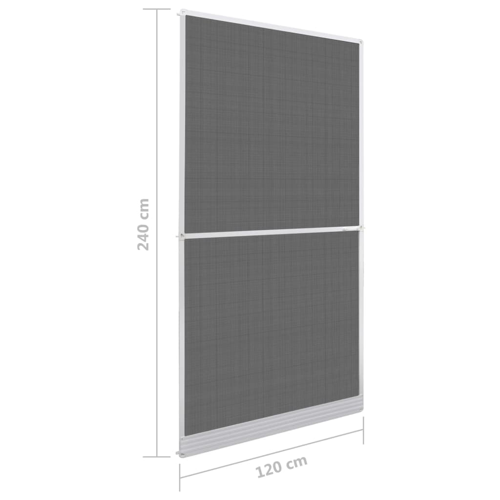 vidaXL Tinklelis nuo vabzdžių durims, baltas, 120x240cm