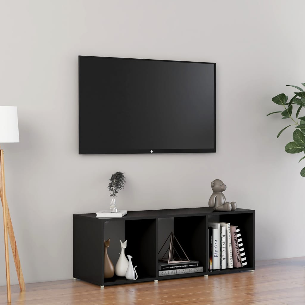 vidaXL Televizoriaus spintelė, juodos spalvos, 107x35x37cm, MDP