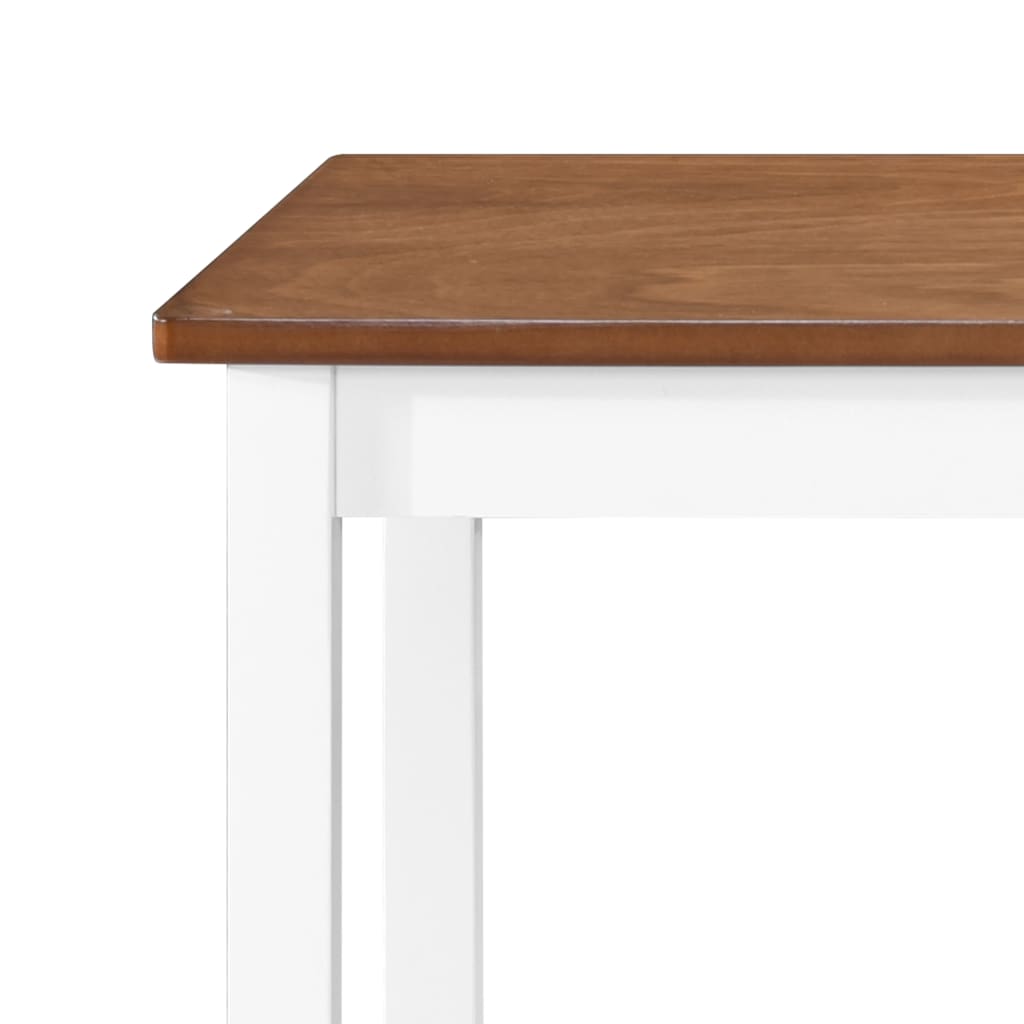 vidaXL Baro stalo ir kėdžių komplektas, 3d., masyvi mediena