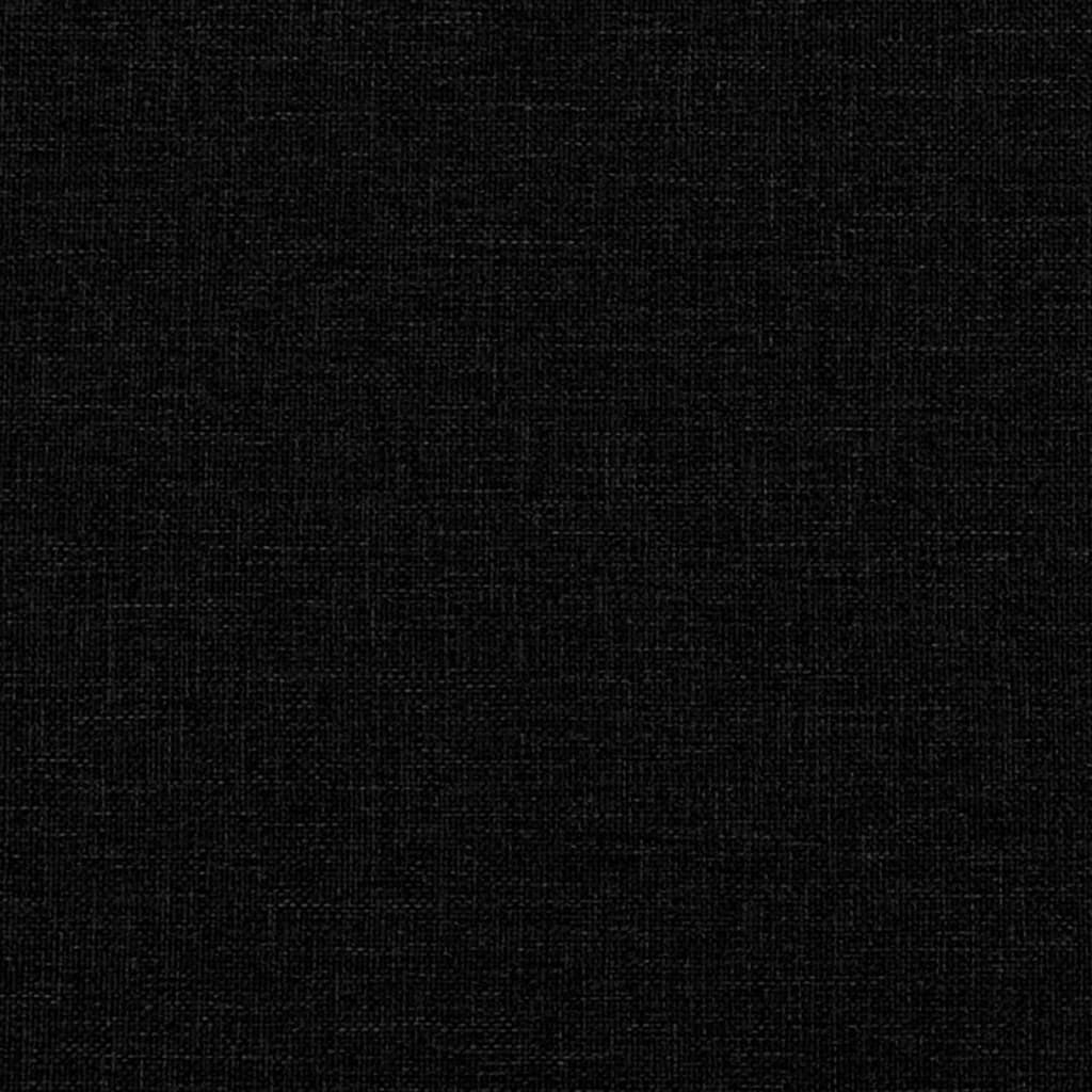 vidaXL Suoliukas su atlošu, juodos spalvos, 120x62x75,5cm, audinys