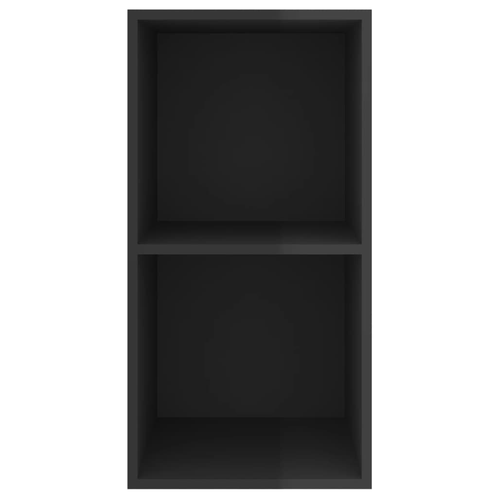 vidaXL Sieninė TV spintelė, ypač juoda, 37x37x72 cm, MDP