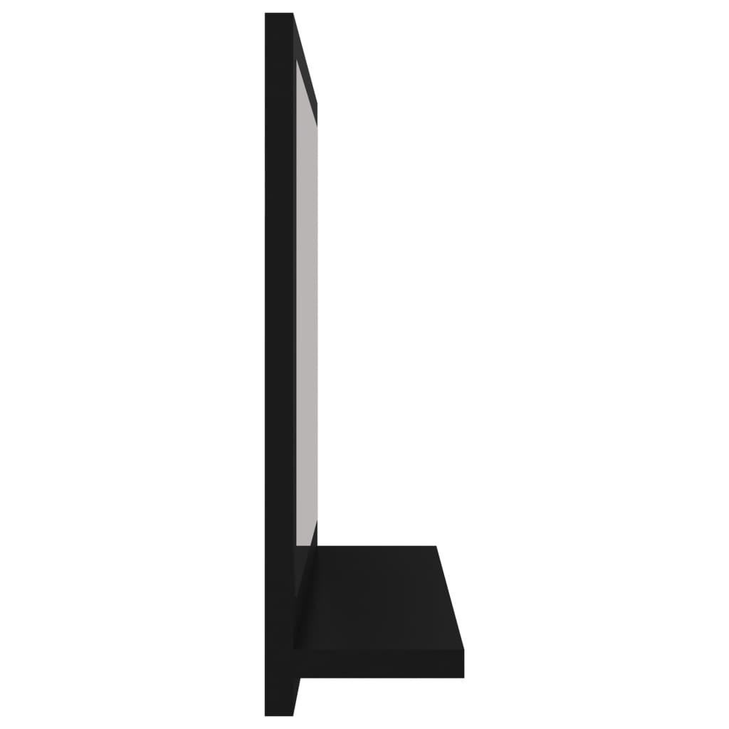 vidaXL Vonios kambario veidrodis, juodos spalvos, 40x10,5x37cm, MDP