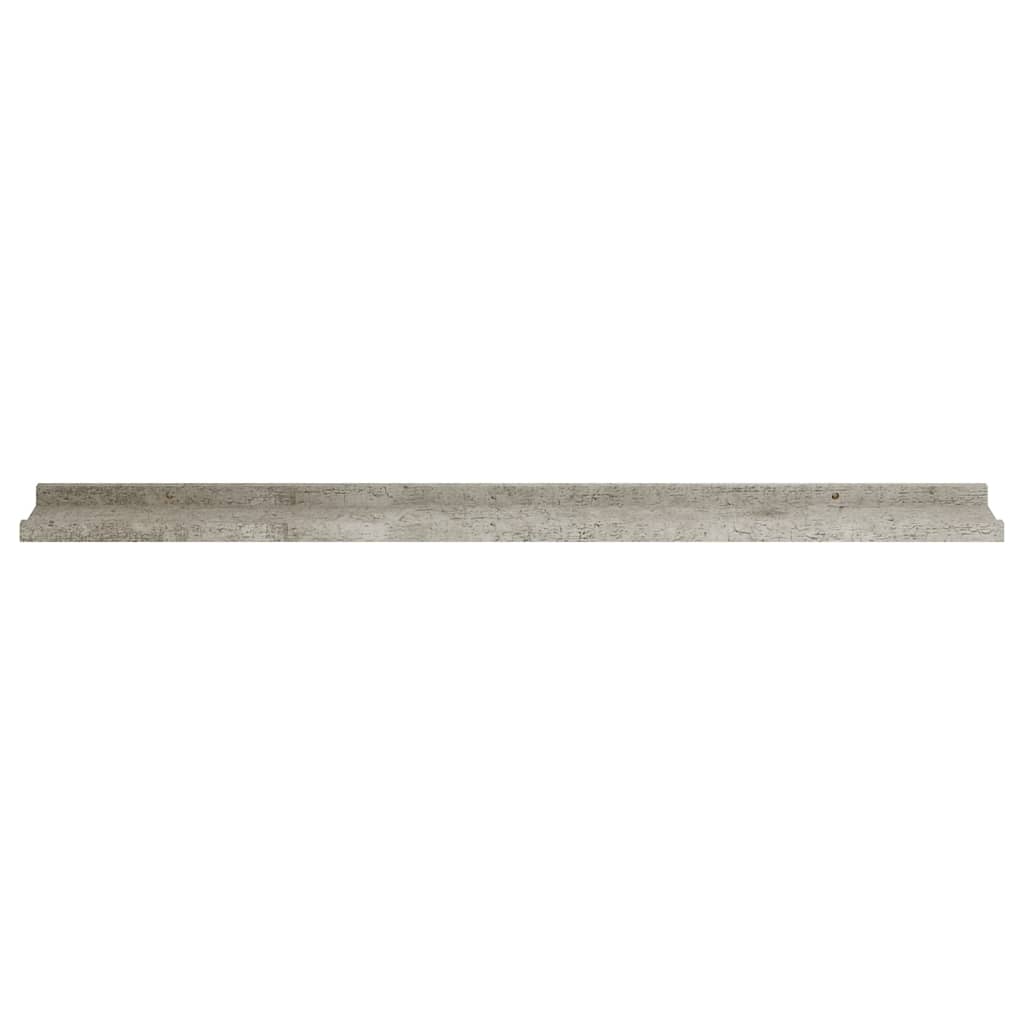 vidaXL Sieninės lentynos, 4vnt., betono pilkos spalvos, 100x9x3cm