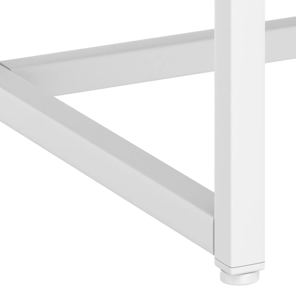 vidaXL Konsolinis staliukas, baltos spalvos, 72x35x75cm, plienas