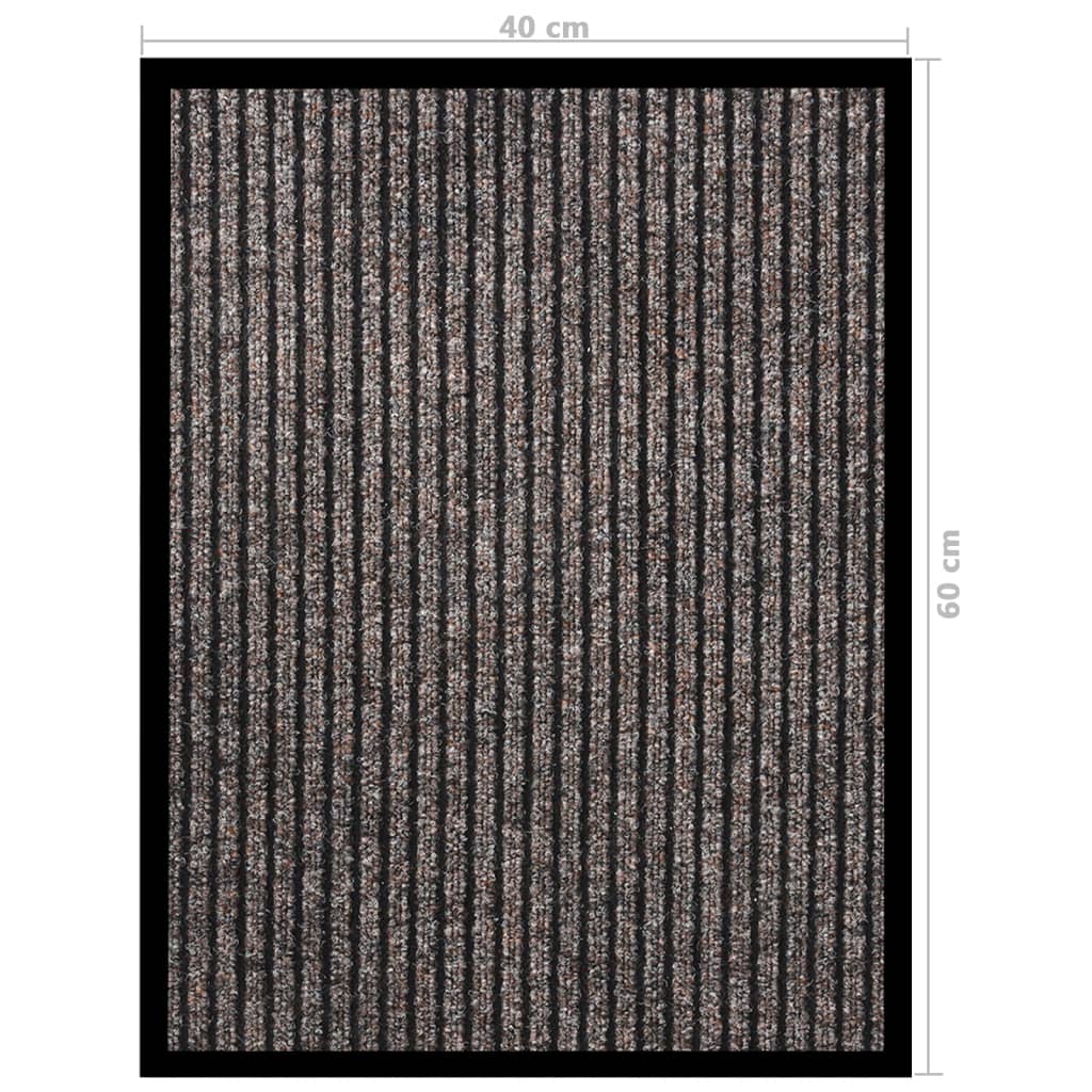 vidaXL Durų kilimėlis, smėlio spalvos, 40x60cm, dryžuotas